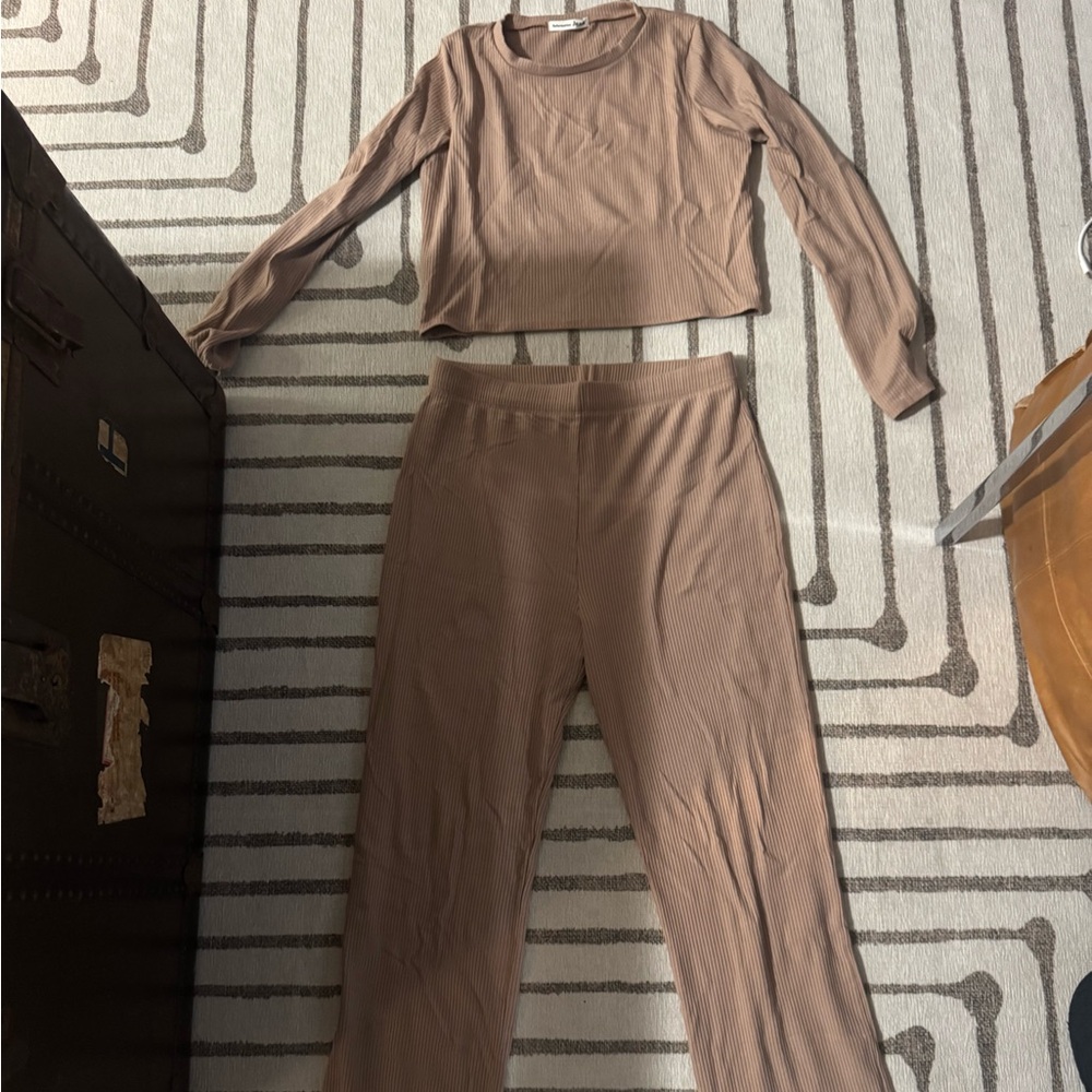 Reformation Brown Two-Piece Jumpsuit